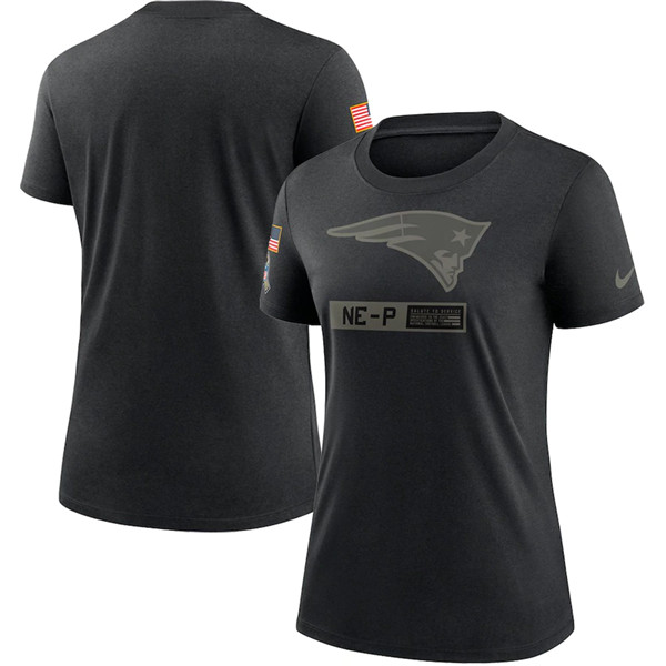 Women's New England Patriots Black NFL 2020 Salute To Service Performance T-Shirt (Run Small) Women's New England Patriots Black NFL 2020 Salute To Service Performance T-Shirt (Run Small)